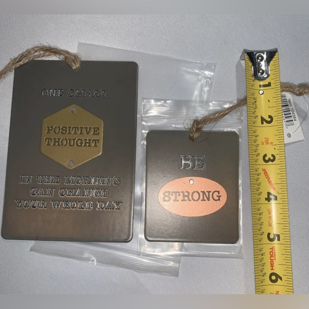 Primitives by Kathy 2 Magnets Wall Hangings Motivational Be Strong Positive